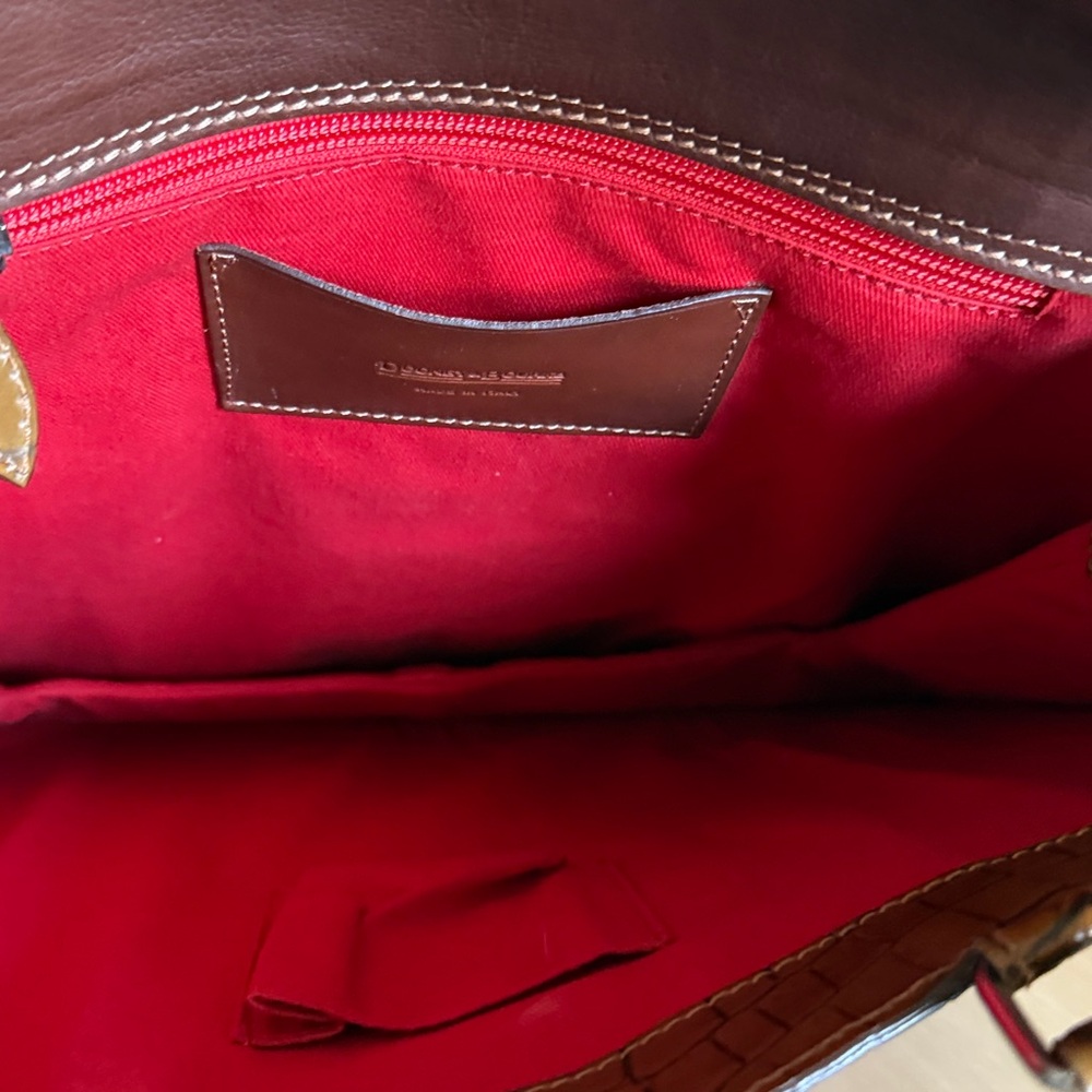 DOONEY & BOURKE STYLISH MED SIZE LEATHER HANDBAG FUNCTIONAL ELEGANT CLASSIC VTG - Picture 8 of 12